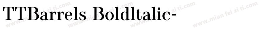TTBarrels Boldltalic字体转换